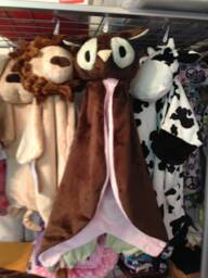Minky Animal Snuggle Blanket Toy, Sculptured Security Buddy