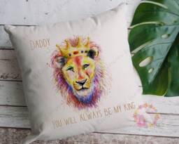Lion Cushion, Pillow, Gift, Father's Day Gift, Gift For Him, Dad, Husband, King Of The Jungle, Daddy - thumbnail 1