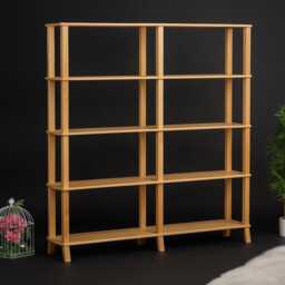 Handmade Natural Pine Wood Five-Shelf Bookcase Minimalist Modern Shelves, Tool-Free Installation - thumbnail 3