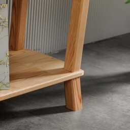 Handmade Natural Pine Wood Five-Shelf Bookcase Minimalist Modern Shelves, Tool-Free Installation - thumbnail 4