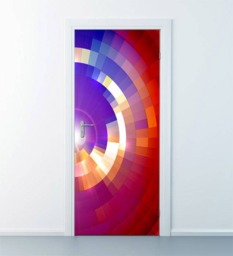 Shapes Wall Decal, Abstract Sticker, Mosaic Door Decor, Modern Mural, Cover Wrap