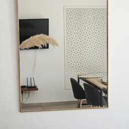 Moroccan Rectangular Handmade Brass Wall Mirror - thumbnail 3