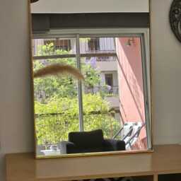 Moroccan Rectangular Handmade Brass Wall Mirror - thumbnail 2