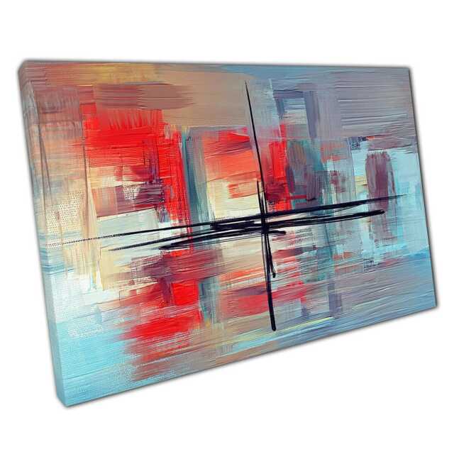 Vibrant Abstract Canvas Print Surreal Textured Wall Art For Home Office Decor - image 1