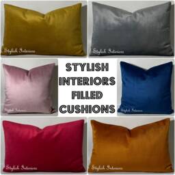 Hi-Quality Handmade Plush Velvet Reversible Cushions With Pad Insert - thumbnail 1