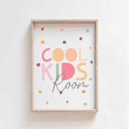 Cool Kids Room Print, Girls Pastel Nursery Prints, Bedroom Quote, Playroom Motivational Wall Art - thumbnail 1