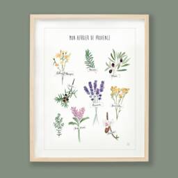Provencal Herbarium Kitchen Poster, Decoration Illustration, Watercolor Painting, Plants, Card - thumbnail 2