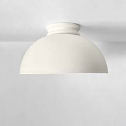 xl Pompeii - Ceramic Flush Mount Ceiling Light Handmade Minimalist Dome Fixture in Bone White - thumbnail 3