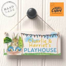 Fun Peter Rabbit Personalised Door Sign - Kids Personalised Door Sign Bedroom Playhouse - thumbnail 2