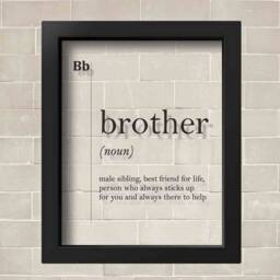 Transparent Brother Gift Ideas Definition Print Quotes Birthday Family Wall Art Dictionary - thumbnail 2
