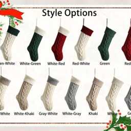 Personalized Knitted Christmas Stocking 3D Embroidered Name, Holiday Decor - thumbnail 4