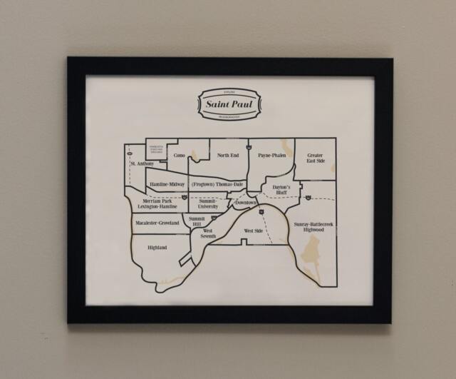 st Paul Neighborhood Map Wall Art Home Decor Poster - image 1