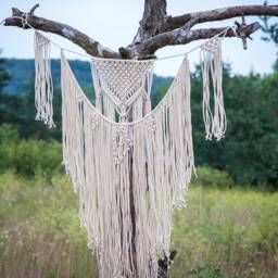 Macrame Wall Hanging Large Tapestry Over The Bed Decor Boho Bedroom Wedding Backdrop Modern Macrame Garland Bohemian Home - thumbnail 3