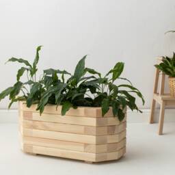 Aesthetic Flower Pot For Balcony, Indoor Planter Bohemian Home, Large in Farmhouse Style - thumbnail 2