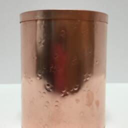 Hammered Copper Desk Set Pen Holder & Business Card - thumbnail 2