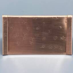 Hammered Copper Desk Set Pen Holder & Business Card - thumbnail 4