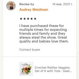Crochet Vegetables Rattle Baby Toys With Tote Bag, Play Food Set, 6 12 Months - thumbnail 4