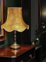 Traditional Gold Paisley Fabric Lampshade Handmade in The UK For Table & Floor Standard Lamp Shades, Ceiling Lights, Clip On Wall Lights - thumbnail 1