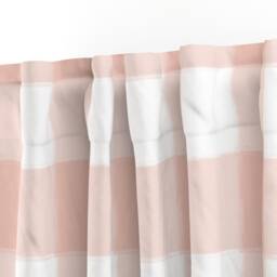 Blush Curtain Panel - Pink Buffalo Check Gingham Large Scale Picnic Rustic Custom Plaid By Sugarfresh - thumbnail 3
