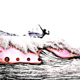 Surf Art Beach Towel Unique Surfing Design - thumbnail 3