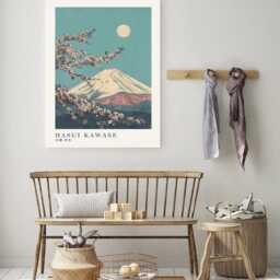 Japanese Art Print, Hasui Kawase Poster, Japandi Mountain Ukiyoe Print, Woodblock Art - thumbnail 3