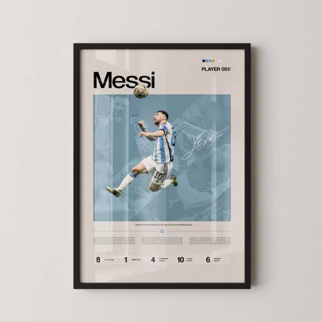 Lionel Messi Argentina Captain Poster, Football Legend Print, Soccer Wall Art, Sports Room Decor - image 1