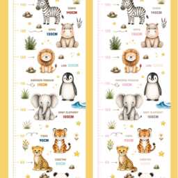 Personalised Safari Height Chart With Name - Kids Animal Growth Wall Decor - thumbnail 4