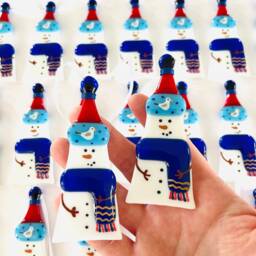 Fused Glass Seagull Snowman Christmas Decoration, Christmas, Snowman, Fused Cornwall - thumbnail 2