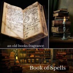 Book Of Spells Soy Candle - Chocolate Sandalwood Black Tea Scented Vegan Dark Academia Library Decor, Gothic Witchcraft Ritual Gift - thumbnail 3