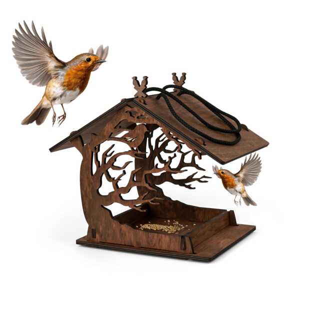 Wooden Birdhouse Garden Bird Feeder House Gifts - image 1