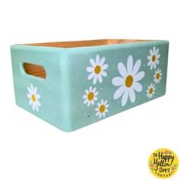 Personalised Daisy Book Box, Custom Painted Storytime Storage - thumbnail 3