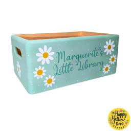 Personalised Daisy Book Box, Custom Painted Storytime Storage - thumbnail 2