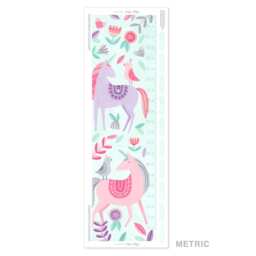Unicorn Growth Chart - Fabric Wall Decal Enchanted Mej - thumbnail 4