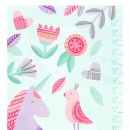 Unicorn Growth Chart - Fabric Wall Decal Enchanted Mej - thumbnail 3