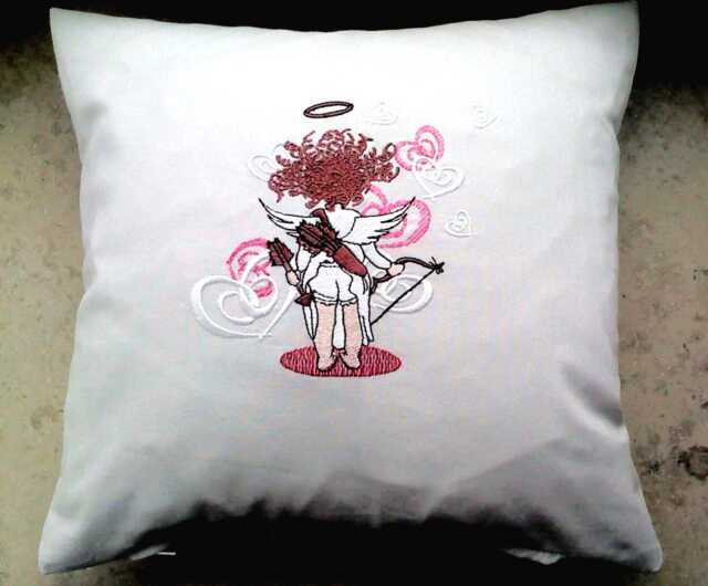 Cushion Cover Pillowcase Amor 2 Love Embroidered 30 X cm - image 1
