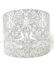 William Morris Lamp Shade Dove & Rose Pale Grey Drum Lampshade - thumbnail 1