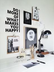 Wall Decal Do More Of What Makes You Happy, Be Happy Quote Sticker, Typo Design-Sticker, Urban-Style, Motivation Quote-Wall-Decor - thumbnail 1