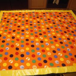 Safari Animal Flannel Receiving Blanket. Yellow Satin Binding, Lion Stitched in Center, Blanket, Baby Free Shipping - thumbnail 3
