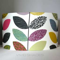 Leaf On Stem Lampshade Handmade By Vivid Shades, Funky Modern Retro, Genuine Scandinavian Fabric, For Ceiling Or Lamp Base - thumbnail 2