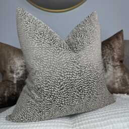 Handmade Brown Gold Cushion Cover Ontario Mole Ashley Wilde Fabric , Textured Luxe Throw Pillow Sham Double Sided - Custom Sizes - thumbnail 1