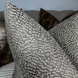 Handmade Brown Gold Cushion Cover Ontario Mole Ashley Wilde Fabric , Textured Luxe Throw Pillow Sham Double Sided - Custom Sizes - thumbnail 2