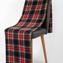 Dark Blue Tartan Plaid Throw Blanket, Tv Porch Cozy Couch Sofa Warm Scarf Shawl Blanket - thumbnail 2