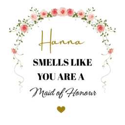 Maid Of Honour Proposal Gift Set Personalized Soy Candle & Matches - thumbnail 3