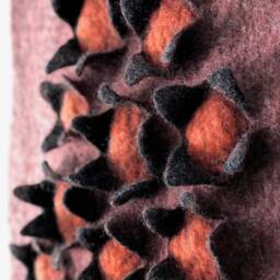 Felt Wall Hanging Lamb Wool & Viscose Home Decor With Driftwood - thumbnail 2