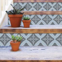 Asilah Tile Stickers, Moroccan Tile, Suitable For Wall & Floor, Waterproof, All Sizes, Modern Decor, Art Print, Pack 24, Skumvbg - thumbnail 2