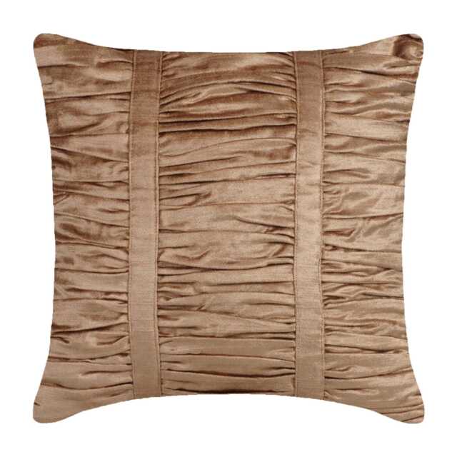 "Decorative Ruched Pearl Beige Bed Pillow 24""x24""/26""x26" - image 1