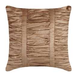"Decorative Ruched Pearl Beige Bed Pillow 24""x24""/26""x26"