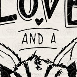 Kitten Wall Art, All You Need Is Love, Hand Lettered Drawing - Printable File - thumbnail 3