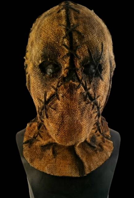 Handmade Halloween Burlap Scarecrow Mask - image 1