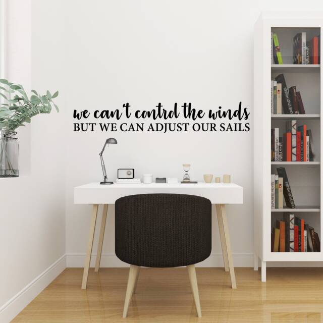 Adjust Our Sails Wall Decal - Resilience Wisdom Quote Nautical Decor - image 1